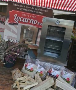 2-L Home & Garden XL Rookoven - RVS - 80x40x28 Cm - 3 Etages -Woninginrichtingseries Winkel 1009x1200