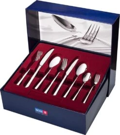 Sola Bestekset Luxor - Modern - 12 Persoons - 100 Delig - Zilverwit Edelstaal 18/10 - RVS - Zilver -Woninginrichtingseries Winkel 1070x1200 3