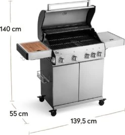 Burnhard Gas BBQ Big FRED Deluxe - 4 Branders - Incl. Keramische Infraroodbrander & Afdekhoes - Deluxe -Woninginrichtingseries Winkel 1113x1200 1