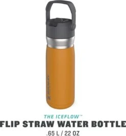 Stanley The IceFlow™ Flip Straw Water Bottle 0,65L - Thermosfles - Saffron -Woninginrichtingseries Winkel 1114x1200