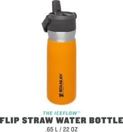 Stanley The IceFlow™ Flip Straw Water Bottle 0,65L - Thermosfles - Saffron -Woninginrichtingseries Winkel 1120x1200