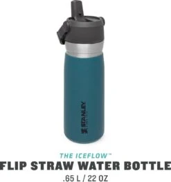 Stanley The IceFlow™ Flip Straw Water Bottle 0,65L - Thermosfles - Lagoon -Woninginrichtingseries Winkel 1129x1200 2