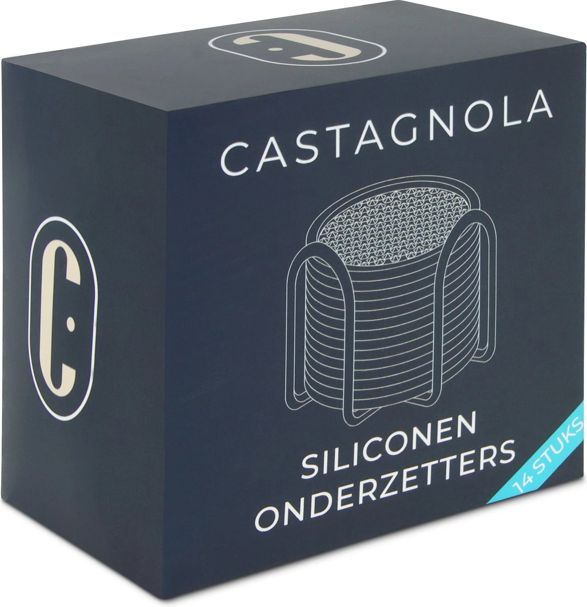 Castagnola Siliconen Onderzetters Met Houder – Onderzetters Voor Glazen – Onderzetters Design – Onderzettersset – Drink Onderzetters – Hoogwaardige Siliconen – Set Van 14 – Blauw 4 Castagnola Siliconen Onderzetters Met Houder – Onderzetters Voor Glazen – Onderzetters Design – Onderzettersset – Drink Onderzetters – Hoogwaardige Siliconen – Set Van 14 – Blauw - Afbeelding 2