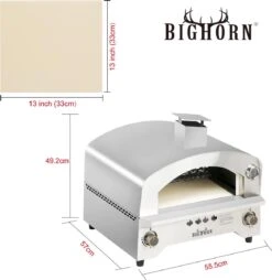 Bighorn Outdoor Edelstaal Gas Pizza Oven - Draagbare Gas Barbecue - Edelstaal -Model SRGG20001 -Woninginrichtingseries Winkel 1169x1200 2