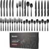 Deleca 6 Persoons Bestekset (36-delig) - Lepels, Messen, Vorken & Steakmessen - Vaatwasserbestendig - Zwart / RVS -Woninginrichtingseries Winkel 1193x1200 5