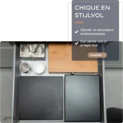 Invicto Products Theedoos 6 Vaks - Ruimte Voor 120 Theezakjes - Bamboe - Anti Slip En Anti Kras - Zwart -Woninginrichtingseries Winkel 1197x1200 2