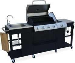 Alice's Garden Gas BBQ D'Artagnan - Zwart - 5 Branders - Buitenkeuken -Woninginrichtingseries Winkel 1200x1005 1
