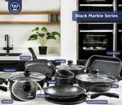 Westinghouse Hapjespan Inductie - Ø 32 Cm - Zwart Marmer - Met Deksel -Woninginrichtingseries Winkel 1200x1036 1