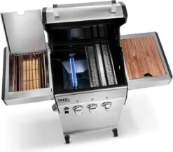 Burnhard Gas BBQ FRED JR. Deluxe - 2 Branders - Incl. Keramische Infraroodbrander & Afdekhoes - Deluxe -Woninginrichtingseries Winkel 1200x1057