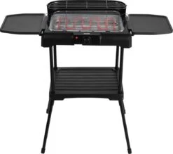 Princess 112250 Elektrische BBQ Met Zijplanken - BBQ - 40x25cm - Met En Zonder Statief Te Gebruiken - Met Zijplankjes - Ook Te Gebruiken Als Tafelgrill - 2200W -Woninginrichtingseries Winkel 1200x1065