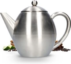 Vaja Valerie - Theepot Met Filter - Dubbelwandig - RVS - 1.2L -Woninginrichtingseries Winkel 1200x1068
