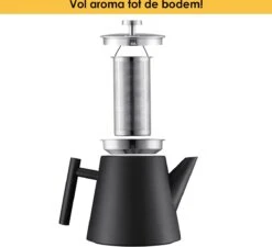 Silberthal - Theepot Met Filter - 1 L - RVS Dubbelwandig - Zwart - Cadeau -Woninginrichtingseries Winkel 1200x1091