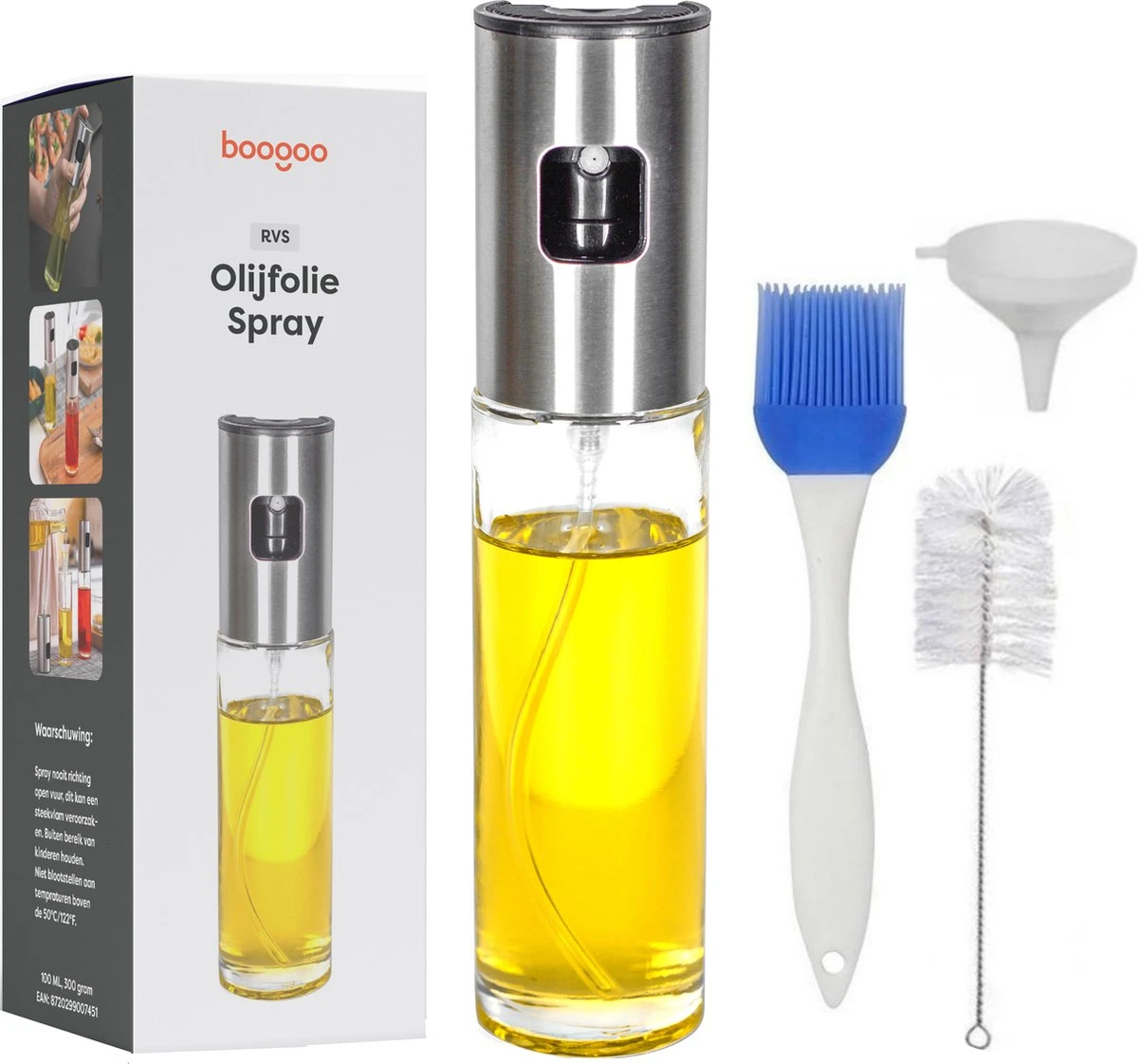 BooGoo® - RVS Olijfolie Sprayer Extreme Deluxe - Olijfolie Fles Verstuiver Voor Keuken - Oliespray - Oliefles - BBQ Accesoires - Olie Pomp Bakspray - Cooking Spray 3 BooGoo® - RVS Olijfolie Sprayer Extreme Deluxe - Olijfolie Fles Verstuiver Voor Keuken - Oliespray - Oliefles - BBQ Accesoires - Olie Pomp Bakspray - Cooking Spray