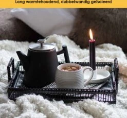 Silberthal - Theepot Met Filter - 1 L - RVS Dubbelwandig - Zwart - Cadeau -Woninginrichtingseries Winkel 1200x1123 1