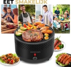 Ozocozy BBQ-ONE Houtskool Tafelbarbecue - Ø30 Cm- Zwart - Incl. Draagtas, Siliconen Bakkwast En RVS-Barbecuetang 18 Ozocozy BBQ-ONE Houtskool Tafelbarbecue - Ø30 Cm- Zwart - Incl. Draagtas, Siliconen Bakkwast En RVS-Barbecuetang -Woninginrichtingseries Winkel 1200x1133 3