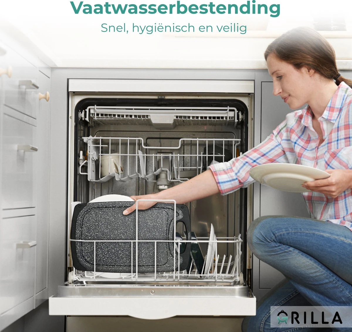 Grilla Snijplankenset - 3 Stuks - Marmer Look - Snijplank Set Kunststof 8 Grilla Snijplankenset - 3 Stuks - Marmer Look - Snijplank Set Kunststof - Afbeelding 6