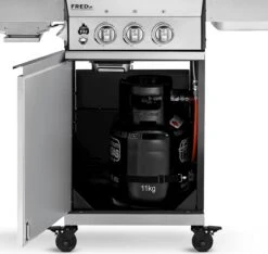 Burnhard Gas BBQ FRED JR. Deluxe - 2 Branders - Incl. Keramische Infraroodbrander & Afdekhoes - Deluxe -Woninginrichtingseries Winkel 1200x1135 1