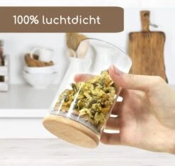 Quality Needz - Voorraadpotten - Glazen Potjes Met Deksel - 250 ML - 10 Delige Set - BPA-vrij - Gratis Pen & Herschrijfbare Stickers - Snoeppot -Woninginrichtingseries Winkel 1200x1138 3