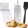 Ocina Poffertjespan Accessoires Set - Doseerfles - Poffertjes Spuitfles - 6x Poffertjes Vork - Kwast - Siliconen Kwast - Bakkwast - Gratis Poffertjes E-Book -Woninginrichtingseries Winkel 1200x1148 2