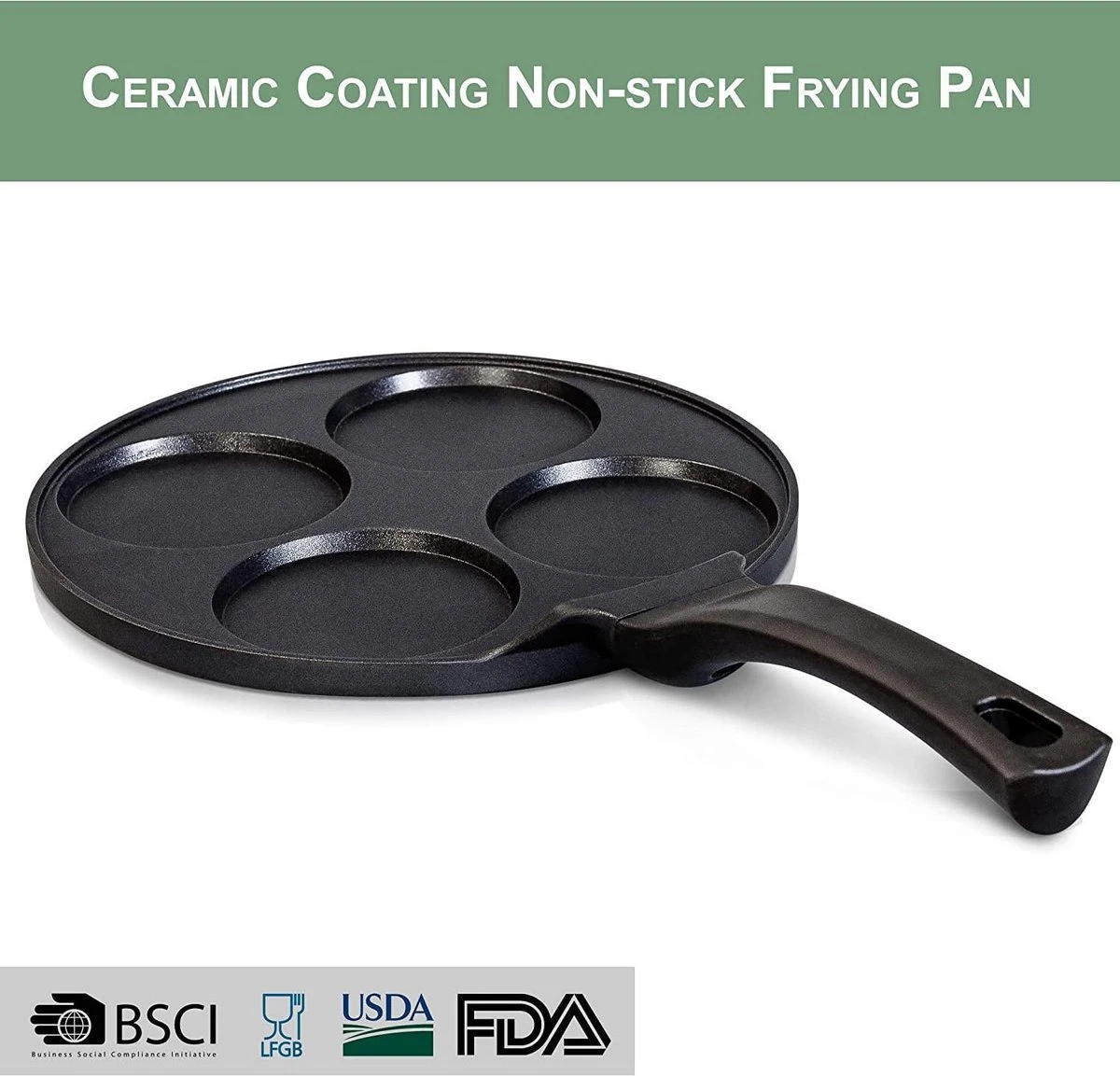 Pancake Pannenkoekenpan 4 Kop Marmeren Anti Aanbaklaag 8 Pancake Pannenkoekenpan 4 Kop Marmeren Anti Aanbaklaag - Afbeelding 6