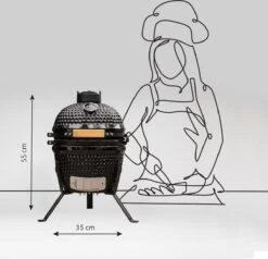 BluMill Kamado BBQ Egg - Kamado 13 Inch - Incl. Vlees Thermometer - Houtskoolbarbecues - Zwart - Ø 27cm 26 BluMill Kamado BBQ Egg - Kamado 13 Inch - Incl. Vlees Thermometer - Houtskoolbarbecues - Zwart - Ø 27cm -Woninginrichtingseries Winkel 1200x1156