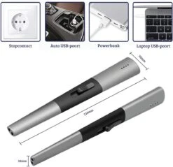 Allkinds Lange Elektrische Plasma Aansteker - USB Oplaadbaar - Vlamloze Elektrische Aansteker Voor Keuken, Kaars, BBQ Of Openhaard - Zwart - In- En Outdoor - Chique Design -Woninginrichtingseries Winkel 1200x1162