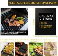 Saveur Royal® 35-delige Barbecue Gereedschapset In Roestvrij Staal - BBQ Grill Set Met Draagtas - Barbecuegerei-sets - Barbecue Accessoires Gereedschap - 35-delig -Woninginrichtingseries Winkel 1200x1162 6