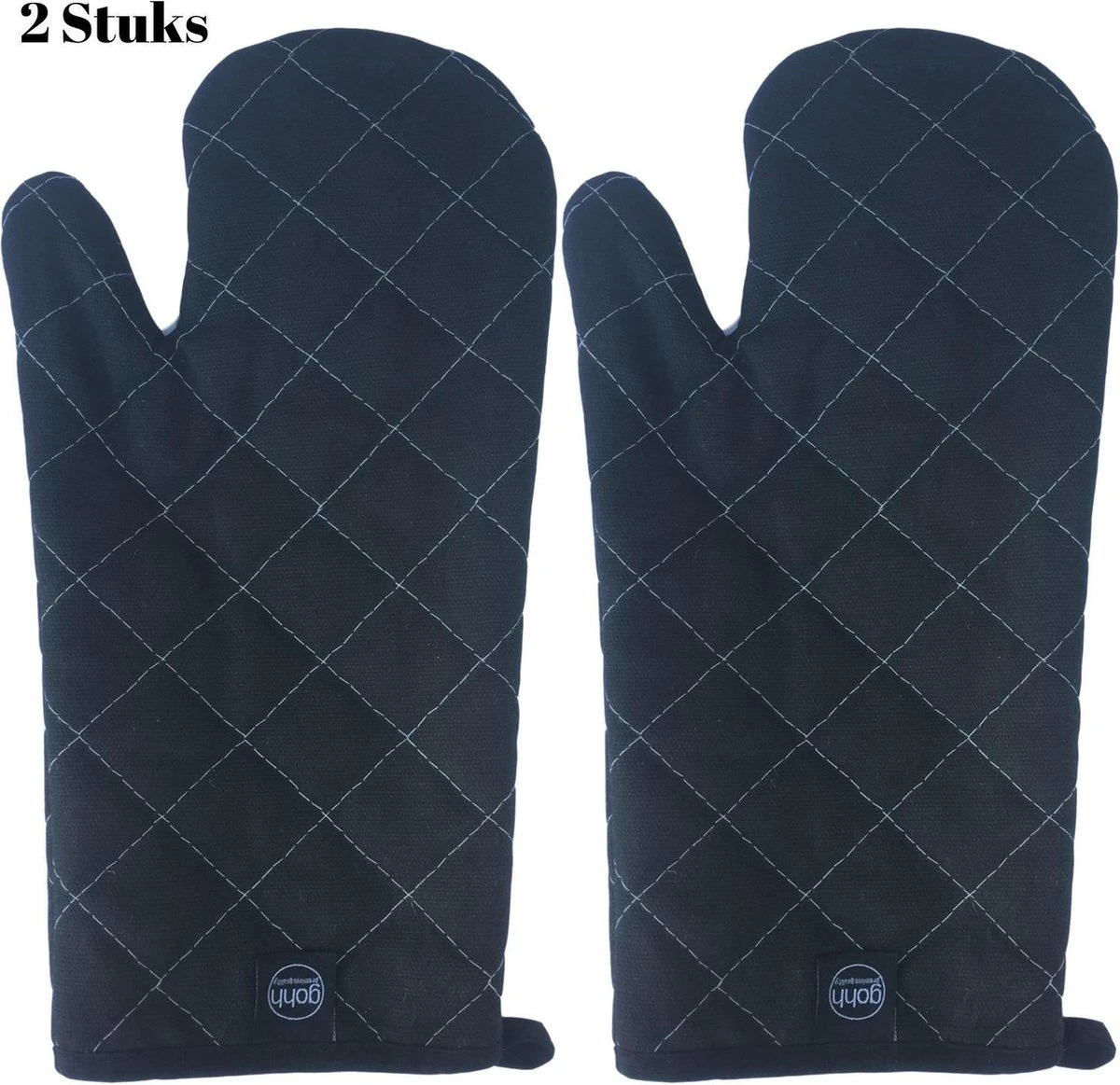 Gohh 2 Canvas Ovenhandschoenen Ovenwanten Zwart - 33 Cm (tot 300 Graden) 3 Gohh 2 Canvas Ovenhandschoenen Ovenwanten Zwart - 33 Cm (tot 300 Graden)
