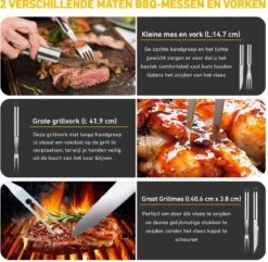 Saveur Royal® 35-delige Barbecue Gereedschapset In Roestvrij Staal - BBQ Grill Set Met Draagtas - Barbecuegerei-sets - Barbecue Accessoires Gereedschap - 35-delig -Woninginrichtingseries Winkel 1200x1170 4