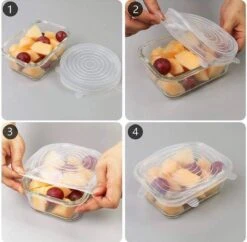 Siliconen Vershoud Deksels – Set Van 6 Stuks – Flexibel – Herbruikbaar – Wit - Stretch Tot Wel 30 Cm 17 Siliconen Vershoud Deksels – Set Van 6 Stuks – Flexibel – Herbruikbaar – Wit - Stretch Tot Wel 30 Cm -Woninginrichtingseries Winkel 1200x1178 2