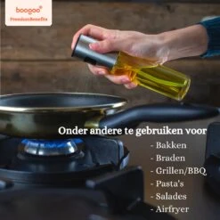 BooGoo® - RVS Olijfolie Sprayer Extreme Deluxe - Olijfolie Fles Verstuiver Voor Keuken - Oliespray - Oliefles - BBQ Accesoires - Olie Pomp Bakspray - Cooking Spray 17 BooGoo® - RVS Olijfolie Sprayer Extreme Deluxe - Olijfolie Fles Verstuiver Voor Keuken - Oliespray - Oliefles - BBQ Accesoires - Olie Pomp Bakspray - Cooking Spray -Woninginrichtingseries Winkel 1200x1199 6