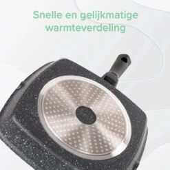 Coninx Grillpan 28CM - Steakpan - Afneembare Handgreep - PFAS-vrij - Grijs -Woninginrichtingseries Winkel 1200x1199 9