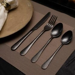 OEC Kitchen Bestekset 36-delig - Zwart - 6 Persoons - Steakmessen - Messen - Vorken - Lepels - RVS -Woninginrichtingseries Winkel 1200x1200 136