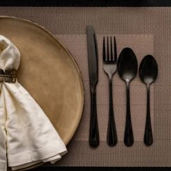 OEC Kitchen Bestekset 36-delig - Zwart - 6 Persoons - Steakmessen - Messen - Vorken - Lepels - RVS -Woninginrichtingseries Winkel 1200x1200 138