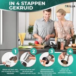 Peper En Zoutmolen Set - RVS Zout En Peperstel - Zoutvaatje En Pepermolen - 2 In 1 -Woninginrichtingseries Winkel 1200x1200 164
