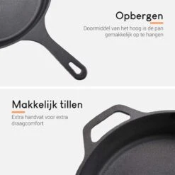 Ocina Gietijzeren Pan – ø30,5cm - Skillet - Koekenpan – Hapjespan – Koekenpan Inductie – Koekenpannenset - Gietijzeren Pan Bbq - Gietijzer -Woninginrichtingseries Winkel 1200x1200 23