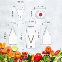Börner Mandoline V5 PowerLine - Inclusief Opbergbox - Geleverd In Mooie Doos - 6-delige Set - 7 Snijdiktes - Geschikt Als Frietsnijder - BPA-vrij En Roestvrij - Grijs -Woninginrichtingseries Winkel 1200x1200 234