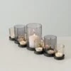 Theelichthouder Zwart Metaal / Glas. Set Van 9 -Woninginrichtingseries Winkel 1200x1200 256