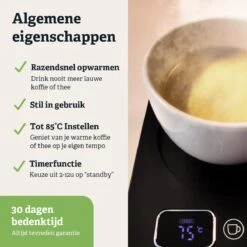 Shutterlight Verwarmde Onderzetter – Tot 85°C – 9 Standen – Timer – Warmhoudplaat Voor Mok Thee & Koffie – Mug Heating Plate – Cup Warmer -Woninginrichtingseries Winkel 1200x1200 279