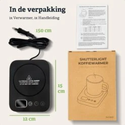 Shutterlight Verwarmde Onderzetter – Tot 85°C – 9 Standen – Timer – Warmhoudplaat Voor Mok Thee & Koffie – Mug Heating Plate – Cup Warmer -Woninginrichtingseries Winkel 1200x1200 284