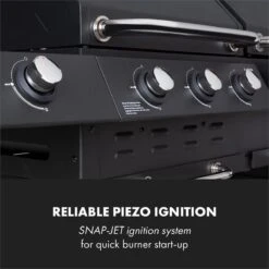 Klarstein Kingsville Double Barbecue - Houtskool- En Gasbarbecue - Smoker BBQ - Inclusief Deksels En Thermometer - Met 2 Roosters - Zwart -Woninginrichtingseries Winkel 1200x1200 287