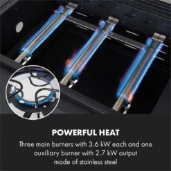 Klarstein Kingsville Double Barbecue - Houtskool- En Gasbarbecue - Smoker BBQ - Inclusief Deksels En Thermometer - Met 2 Roosters - Zwart -Woninginrichtingseries Winkel 1200x1200 291