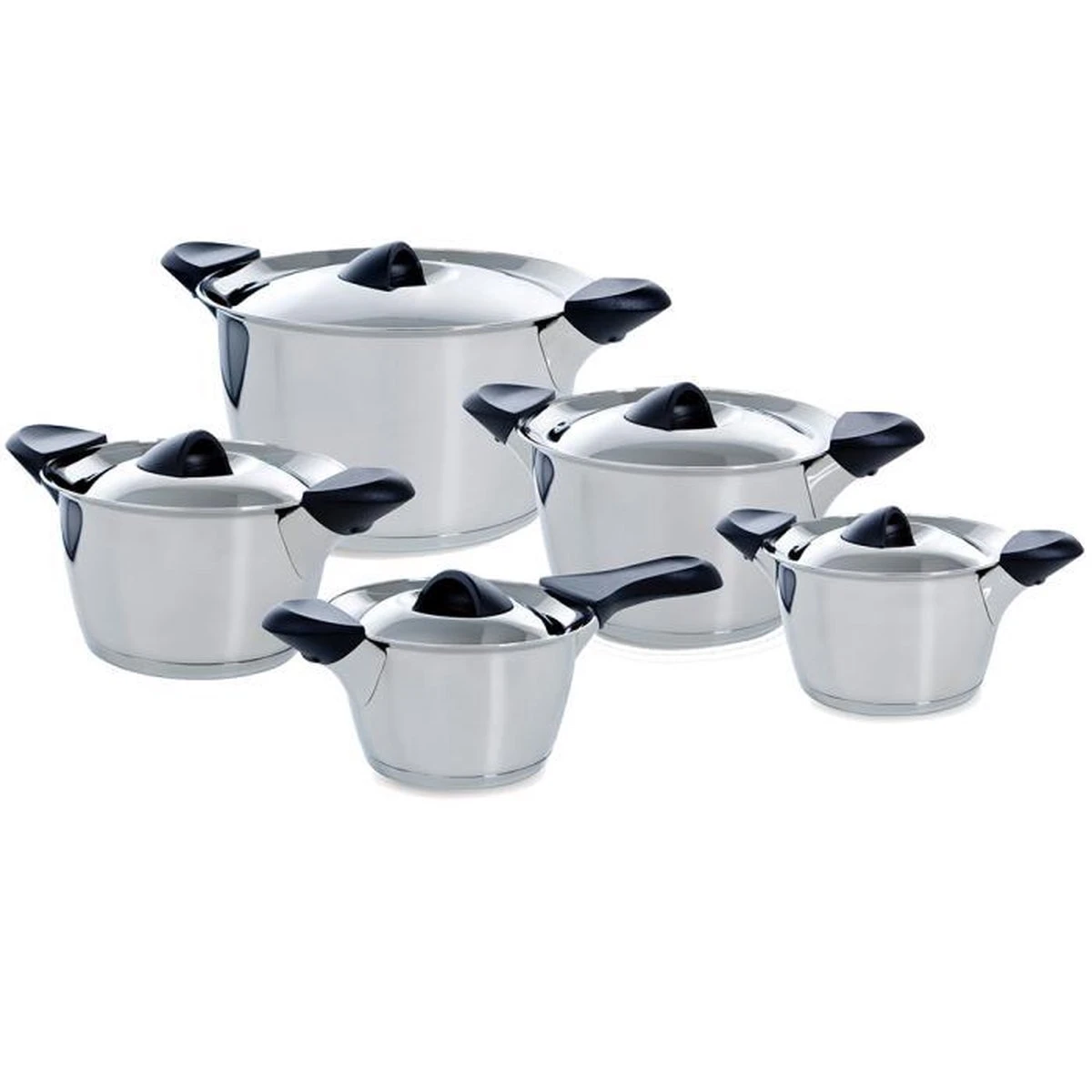 BK Q-linair Classic Pannenset - 5 Delig - RVS - Veilig Afgietsysteem - Inductie 3 BK Q-linair Classic Pannenset - 5 Delig - RVS - Veilig Afgietsysteem - Inductie