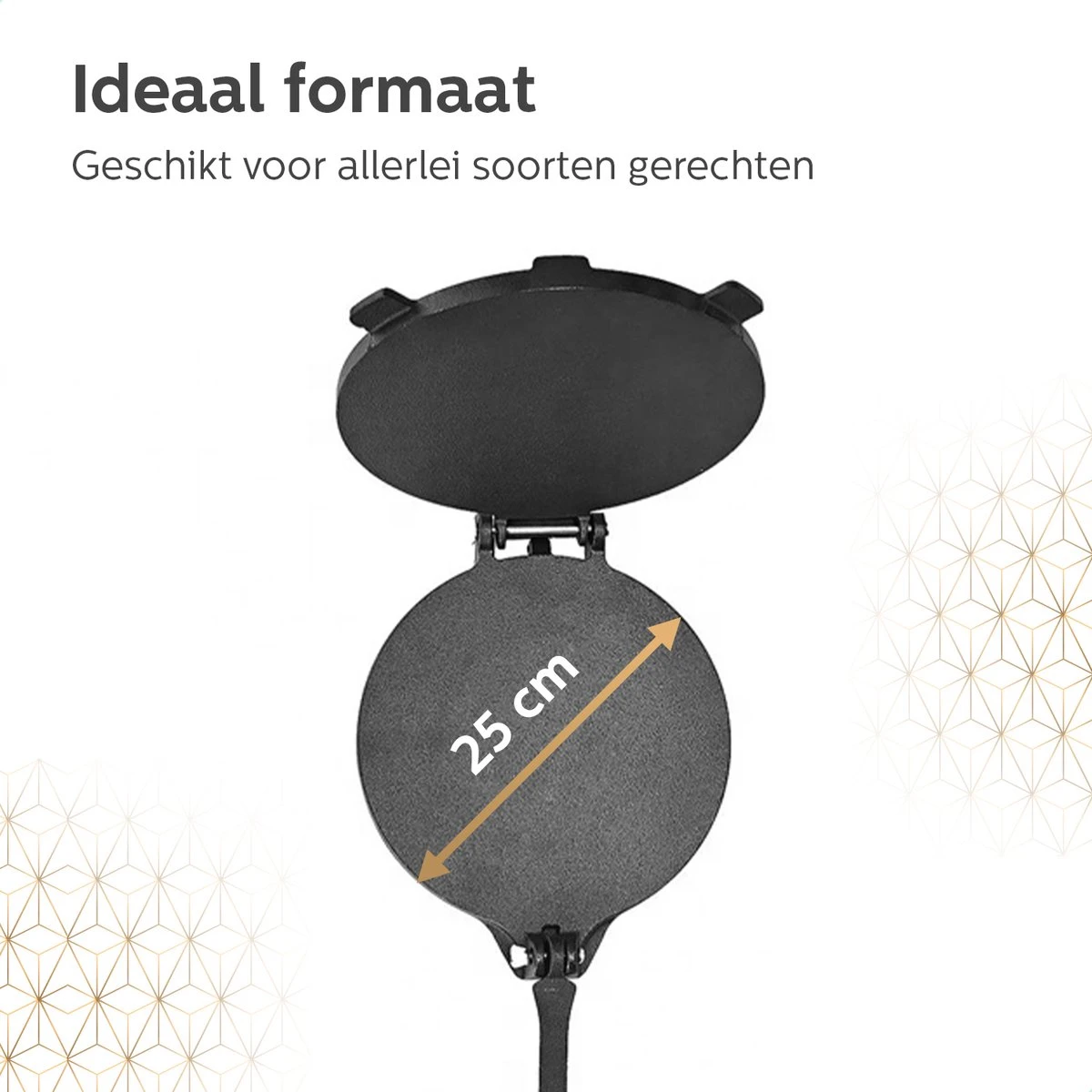 BooGoo® - Tortilla Pers Ø25CM - Inclusief Bakkwast En 100 Persvellen - Tortilla Press Roti Taco Maker - Tortillapan 7 BooGoo® - Tortilla Pers Ø25CM - Inclusief Bakkwast En 100 Persvellen - Tortilla Press Roti Taco Maker - Tortillapan - Afbeelding 5