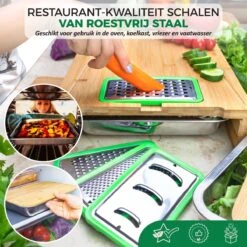 Ecowize 3-in-1 Bamboe Snijplank Met Opvangbak - Snijplank Hout Incl. 3 Roestvrijstalen Opvangbakjes Met Bamboe Deksel, 4 Inzetbare Raspen - Groentesnijder, Hakblok, Borrelplank, Tapasplank, Broodplank - 40x30cm - Duurzaam Cadeau -Woninginrichtingseries Winkel 1200x1200 391