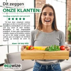 Ecowize 3-in-1 Bamboe Snijplank Met Opvangbak - Snijplank Hout Incl. 3 Roestvrijstalen Opvangbakjes Met Bamboe Deksel, 4 Inzetbare Raspen - Groentesnijder, Hakblok, Borrelplank, Tapasplank, Broodplank - 40x30cm - Duurzaam Cadeau -Woninginrichtingseries Winkel 1200x1200 393