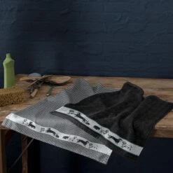 DDDDD Saar - 2x Theedoek & 2x Keukendoek - Black -Woninginrichtingseries Winkel 1200x1200 418