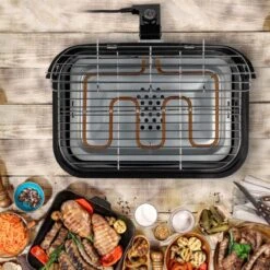 Princess 112252 Hybride Barbecue – Elektrische BBQ - Tafelmodel - 2000W - 44x 29cm - Gebruik Elektrisch Of Met Kolen -Woninginrichtingseries Winkel 1200x1200 42