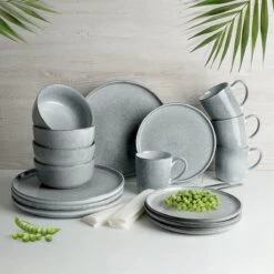 Excellent Serviesset - Servies - 16 Stuks - Aardewerk - Grijs -Woninginrichtingseries Winkel 1200x1200 429