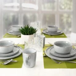 Excellent Serviesset - Servies - 16 Stuks - Aardewerk - Grijs -Woninginrichtingseries Winkel 1200x1200 432